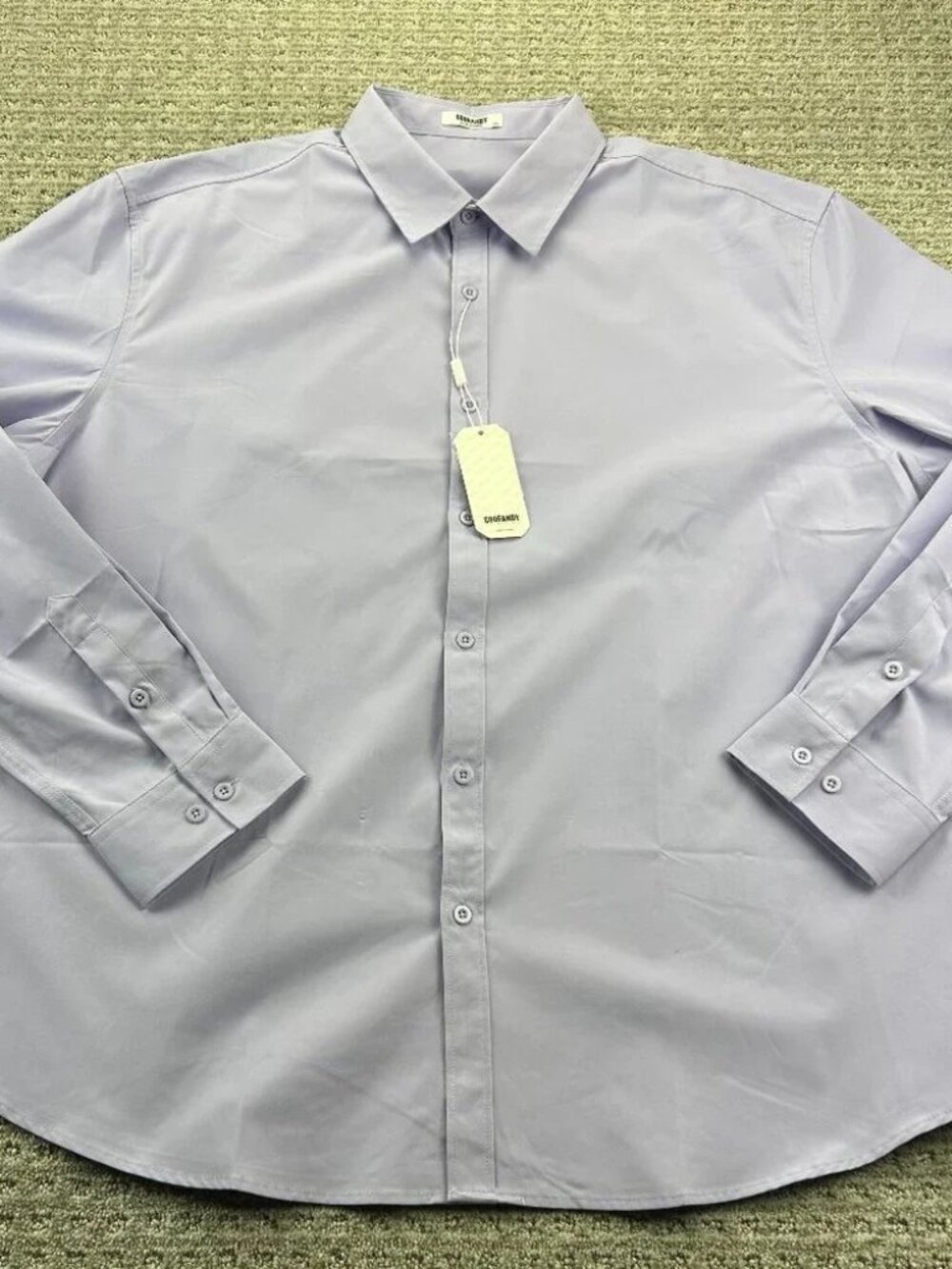 New COOFANDY Men Dress Shirt Size Extra Extra Large XXL Purple Formal Business